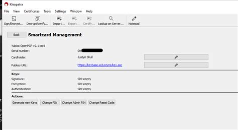 kleopatra windows smart card|yubikey with kleopatra.